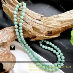 Vòng cổ ngọc cẩm thạch xanh lý 10 ly - Ảnh 5