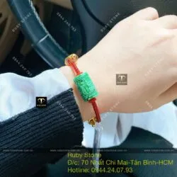 Lu thống ngọc Cẩm thạch sơn thuỷ A chạm khắc - Ảnh 4