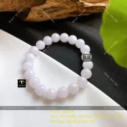 Vòng tay ngọc cẩm thạch phớt tím 10 ly - Hình ảnh 3