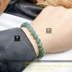 Vòng chuỗi tay Lam ngọc bông tuyết 6 ly - Hình ảnh 3