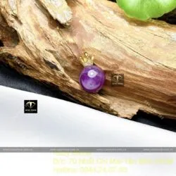 Mặt dây chuyền Ruby Guinea sao thiên nhiên, móc vương miện vàng 18k - Ảnh 7