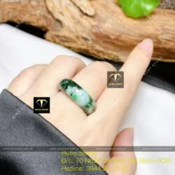 Nhẫn ngọc cẩm thạch sơn thuỷ - Ảnh 4