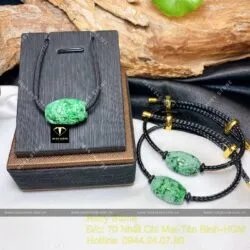Lu thống ngọc cẩm thạch sơn thuỷ A chạm khắc hoa văn - Ảnh 2
