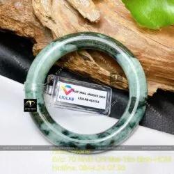 Vòng ngọc Cẩm thạch sơn thuỷ xanh đen