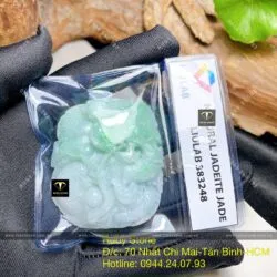 Mặt dây chuyền chạm Rồng ngọc Cẩm Thạch xanh lý táo Mặt dây chuyền chạm Rồng ngọc Cẩm Thạch xanh lý táo