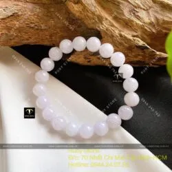 Vòng tay ngọc cẩm thạch phớt tím 10 ly - Hình ảnh 5