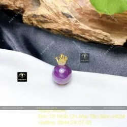 Mặt dây chuyền Ruby Guinea sao thiên nhiên, móc vương miện vàng 18k - Ảnh 6