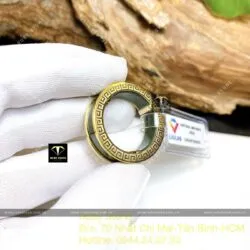 Nhẫn ngọc bích Canada xanh đậm, vàng 18k - Ảnh 5