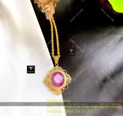 Mặt dây chuyền Ruby Guinea sao thiên nhiên, vàng 18k - Hình ảnh 5