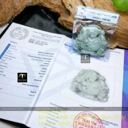 Phật Di Lặc ngọc Cẩm thạch Myanmar - Ảnh 4