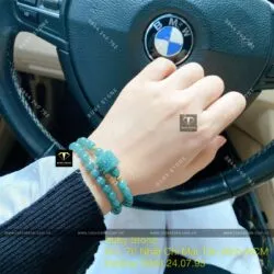 Vòng tay Lam Thuỷ mix lu thống, bi vàng 18k - Ảnh 6