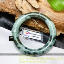 Vòng ngọc Cẩm thạch sơn thuỷ xanh đen - Hình ảnh 2