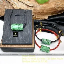 Lu thống ngọc Cẩm thạch sơn thuỷ A chạm khắc - Ảnh 2