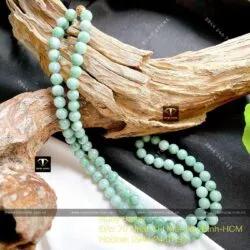 Vòng cổ ngọc cẩm thạch xanh lý 10 ly