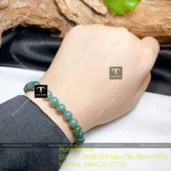 Vòng chuỗi tay Lam ngọc bông tuyết 6 ly - Hình ảnh 4