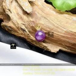 Mặt dây chuyền Ruby Guinea sao thiên nhiên, móc vương miện vàng 18k - Ảnh 5