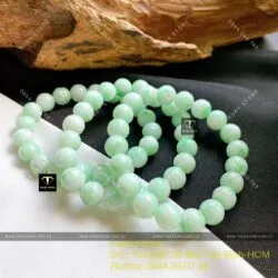 Vòng tay ngọc Cẩm Thạch xanh lý táo 9,3 ly - Ảnh 2