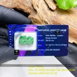 Tỳ hưu ngọc cẩm thạch sơn thuỷ xanh lý - Ảnh 2