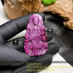 Quan Thế Âm Bồ Tát Ruby Nam Phi, KT 52,3mm