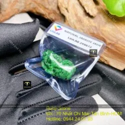 Tỳ hưu ngọc Cẩm Thạch sơn thuỷ xanh lý, KT 29mm - Ảnh 2