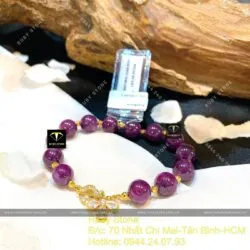 Lắc tay Ruby sao thiên nhiên Guinea, vàng 18k - Ảnh 8