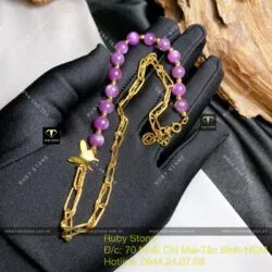 Dây chuyền Ruby sao thiên nhiên Guinea, vàng 18k - Ảnh 6