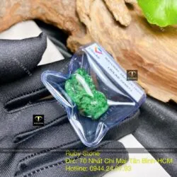 Tỳ hưu ngọc Cẩm Thạch sơn thuỷ xanh lý, KT 29mm - Ảnh 3