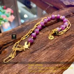 Dây chuyền Ruby sao thiên nhiên Guinea, vàng 18k - Ảnh 5