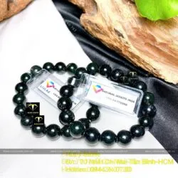 Vòng chuỗi Cẩm Thạch Sơn Thuỷ xanh đen 10 ly - Ảnh 3