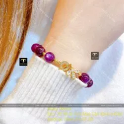 Lắc tay Ruby sao thiên nhiên Guinea, vàng 18k - Ảnh 6