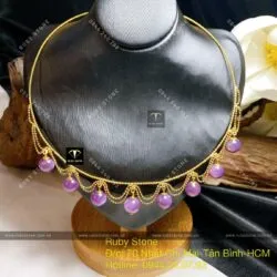 Vòng cổ Ruby sao thiên nhiên Guinea, vàng 18k - Ảnh 6