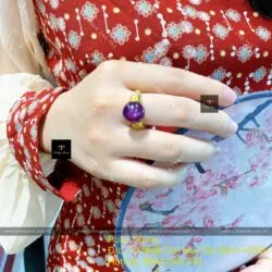 Nhẫn Ruby sao thiên nhiên Guinea, vàng 18k - Hình ảnh 9