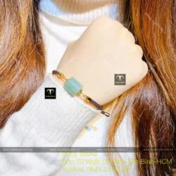 Lu thống vuông ngọc Phỉ thuý nếp băng - Hình ảnh 7