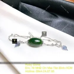 Lắc bạc lu thống ngọc bích Canada xanh đậm