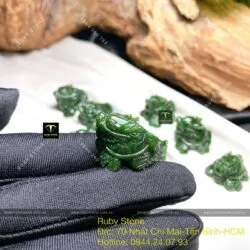 Mặt dây chuyền Long Quy ngọc bích Canada, KT 19mm - Ảnh 7