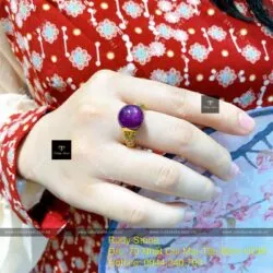 Nhẫn Ruby sao thiên nhiên Guinea, vàng 18k - Hình ảnh 7