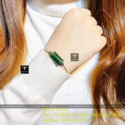 Lắc tay lu thống ngọc bích Canada, bạc 925 - Ảnh 3