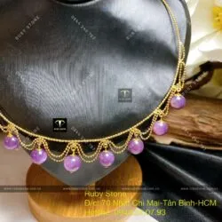Vòng cổ Ruby sao thiên nhiên Guinea, vàng 18k - Ảnh 5