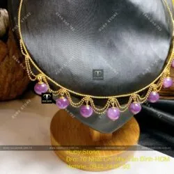 Vòng cổ Ruby sao thiên nhiên Guinea, vàng 18k - Ảnh 4
