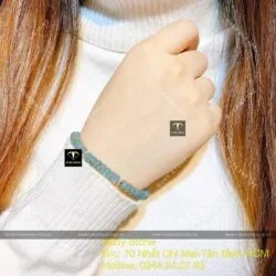 Lắc bạc 925 Lam Ngọc bánh xe - Hình ảnh 6