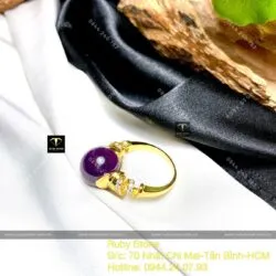Nhẫn Ruby sao thiên nhiên Guinea, vàng 18k - Hình ảnh 4