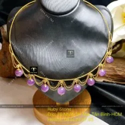 Vòng cổ Ruby sao thiên nhiên Guinea, vàng 18k - Ảnh 3