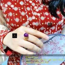 Nhẫn Ruby sao thiên nhiên Guinea, vàng 18k - Hình ảnh 8