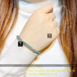 Lắc bạc 925 Lam Ngọc bánh xe