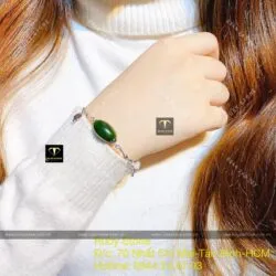 Lắc bạc lu thống ngọc bích Canada xanh đậm