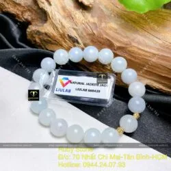 Chuỗi ngọc cẩm thạch 9,5 ly mix bi vàng 18k