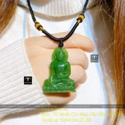 Phật Thích Ca ngọc bích, kích thước 42mm - Hình ảnh 4