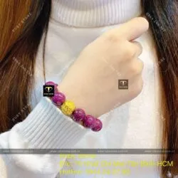 Chuỗi Ruby Nam Phi 13 ly, mix bi vàng 24k - Ảnh 5