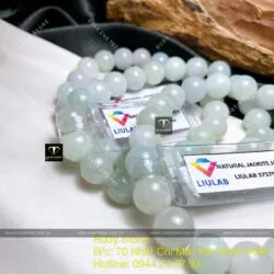 Vòng chuỗi ngọc Cẩm thạch phớt xanh 9,5 ly