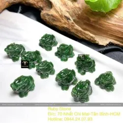 Mặt dây chuyền Long Quy ngọc bích Canada, KT 19mm - Ảnh 8